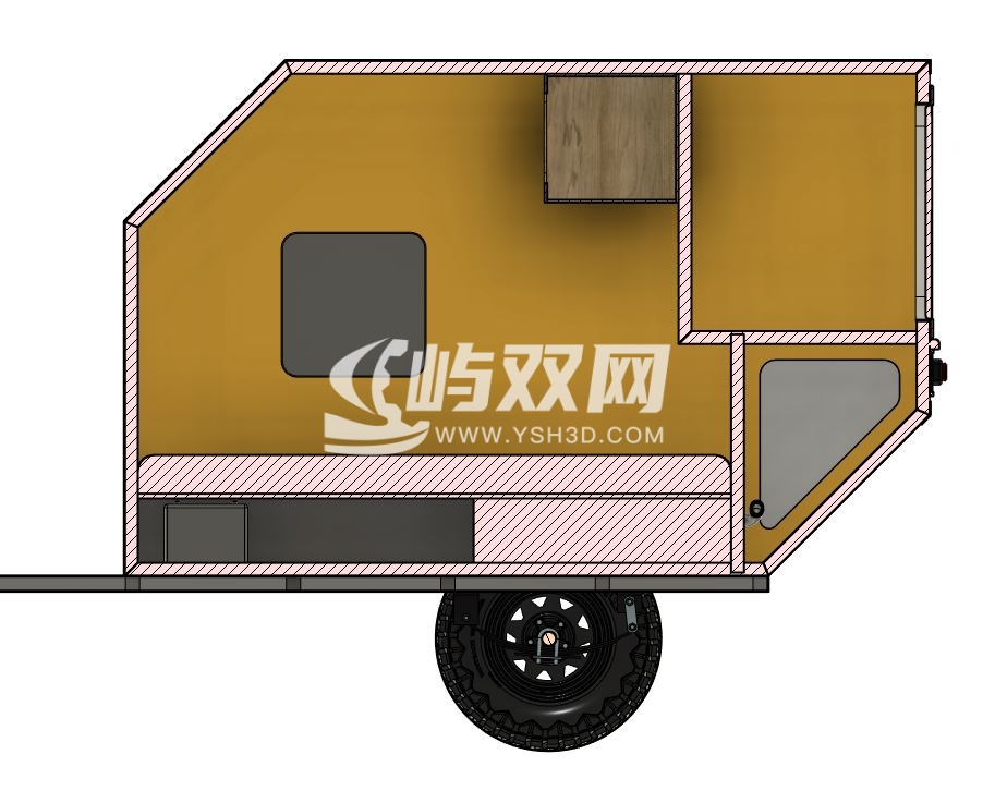野营拖车模型